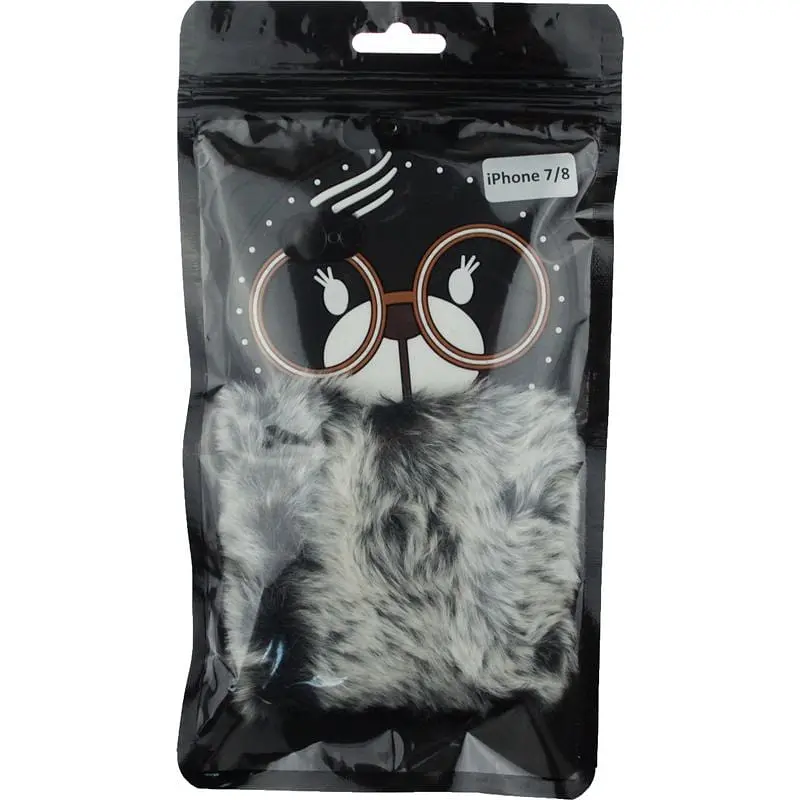 Чохол-накладка Toto TPU Fluffy Case iPhone 7/8/SE 2020 Bear Gray - фото 2