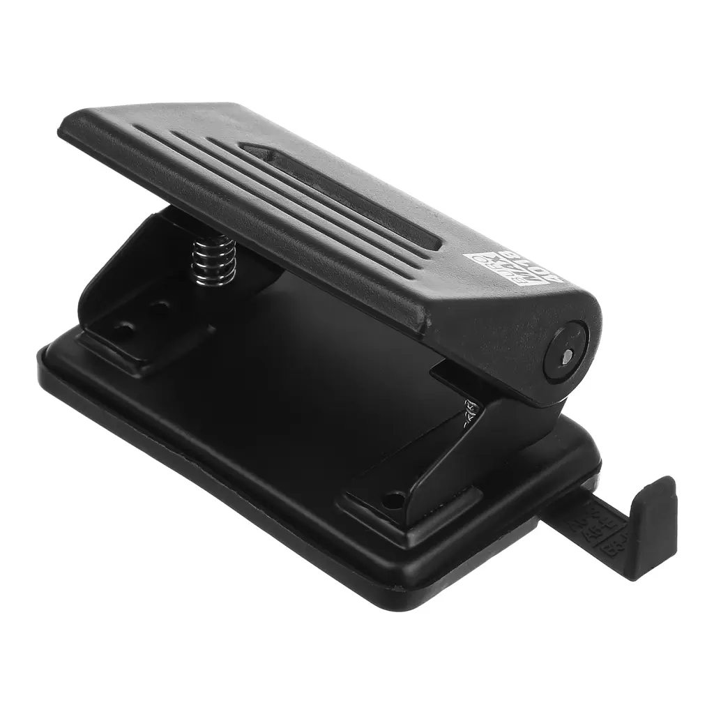 Діркопробивач Buromax пластиковий, до 12 аркушів, 110 х 82 х 65 мм, чорний (BM.4018-01) - фото 2