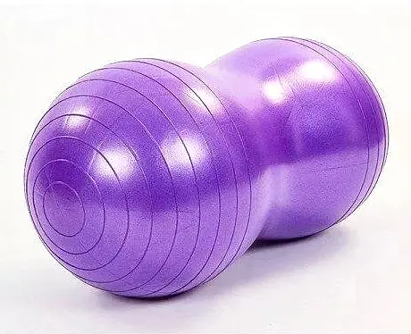 М'яч для фітнеса EasyFit Peanut 45х90 см фіолетовий (фітбол горіх-арахіс)