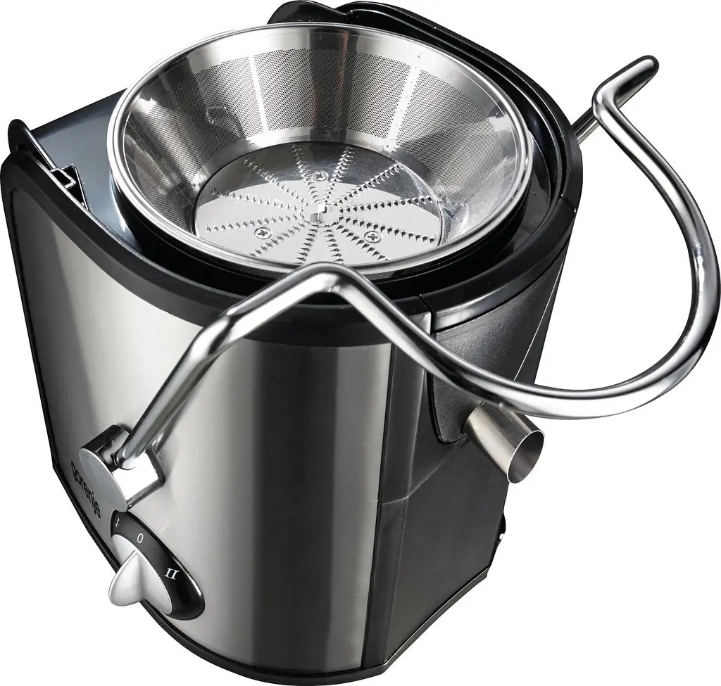 Gorenje Соковитискач відцентрований 800Вт, чаша-1.1л, макуха-1.5л, жолоб на ціле яблуко, пластик/метал, чорний - фото 3