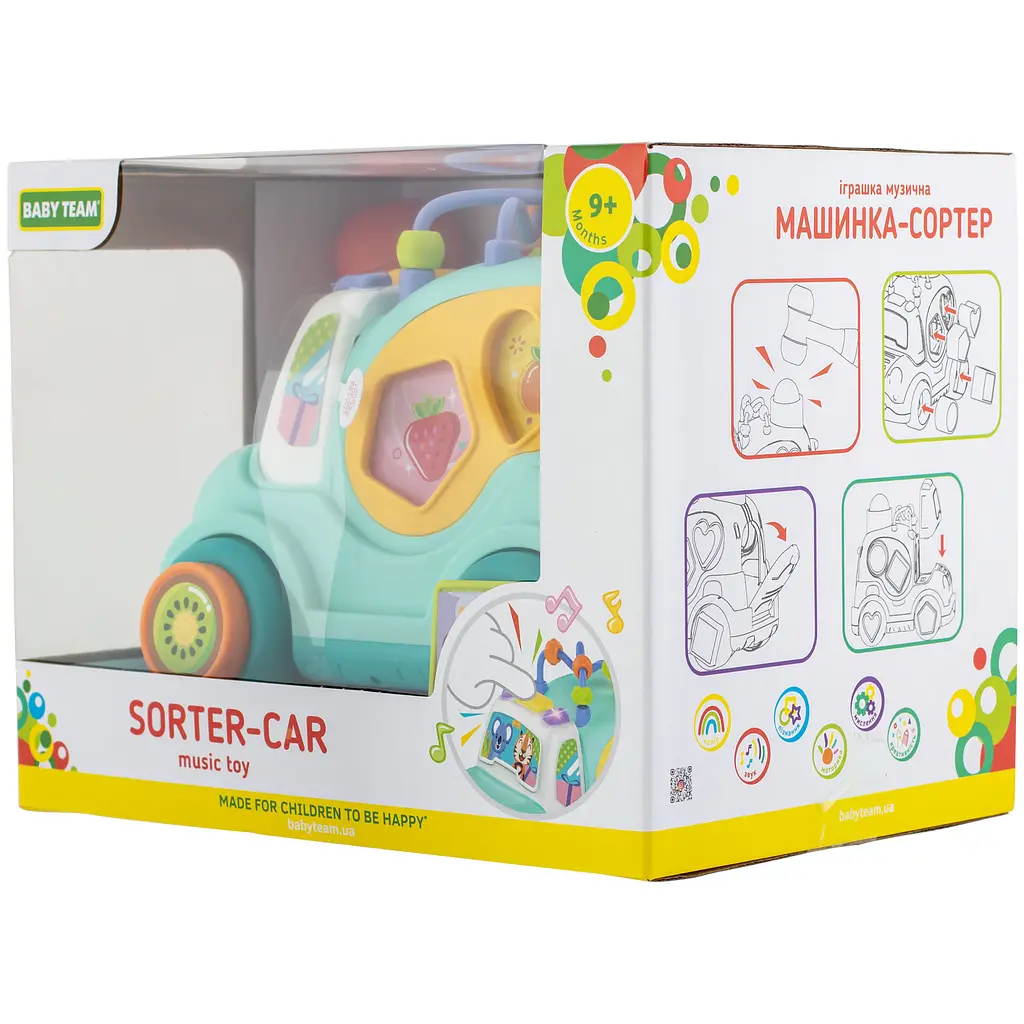 Игрушка музыкальная Baby Team Машинка-сортер (8647) - фото 9