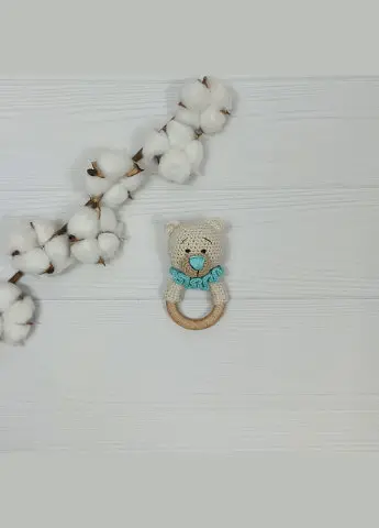 Брязкальце ручної роботи "Ведмедик" a.l.babybox Св Беж-м'ятний