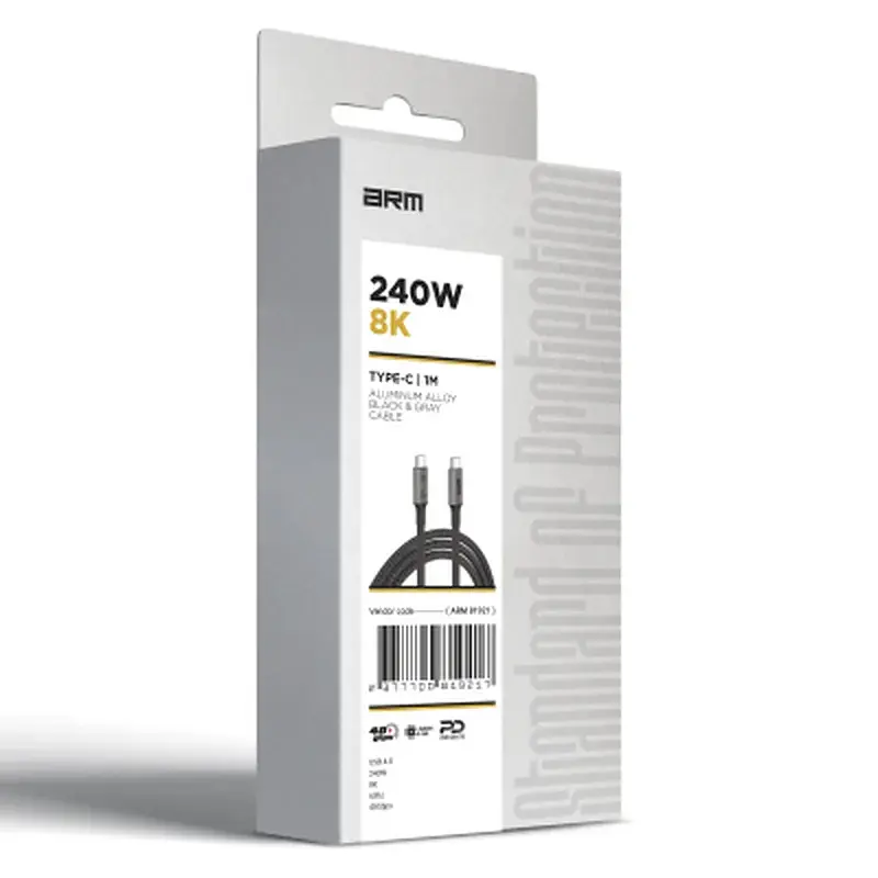 Дата кабель USB-C to USB-C 1.0m USB4 40Gbps 240W 8K60Hz black Armorstandart (ARM81921) - фото 8