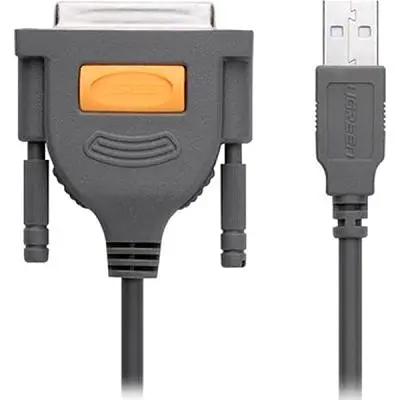 Кабель для принтера USB 2.0 to DB25 2.0m US167 black Ugreen (20224) - фото 2