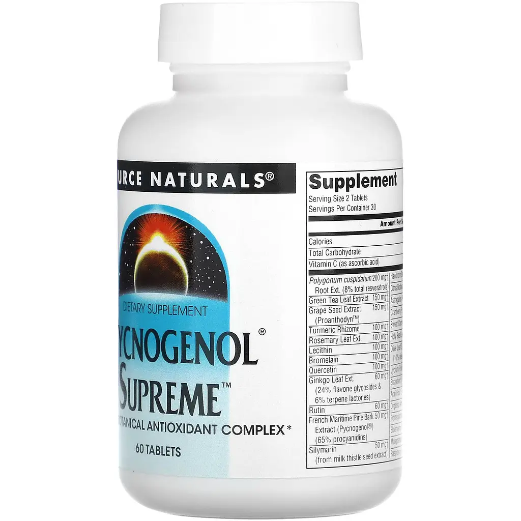 Пикногенол Source Naturals Pycnogenol Supreme 60 таблеток - фото 3