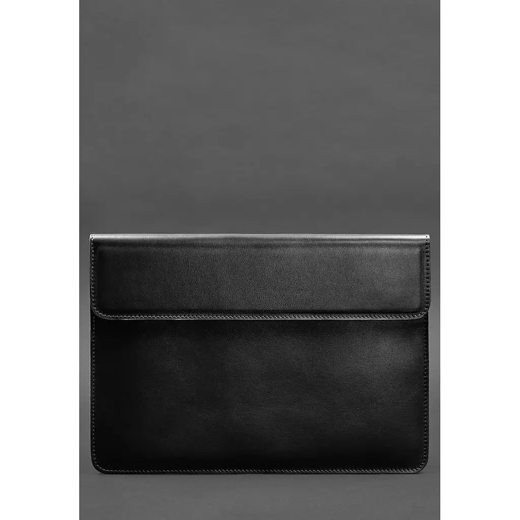 Шкіряний чохол-конверт BlankNote на магнітах для MacBook 15 дюймів Чорний - фото 5
