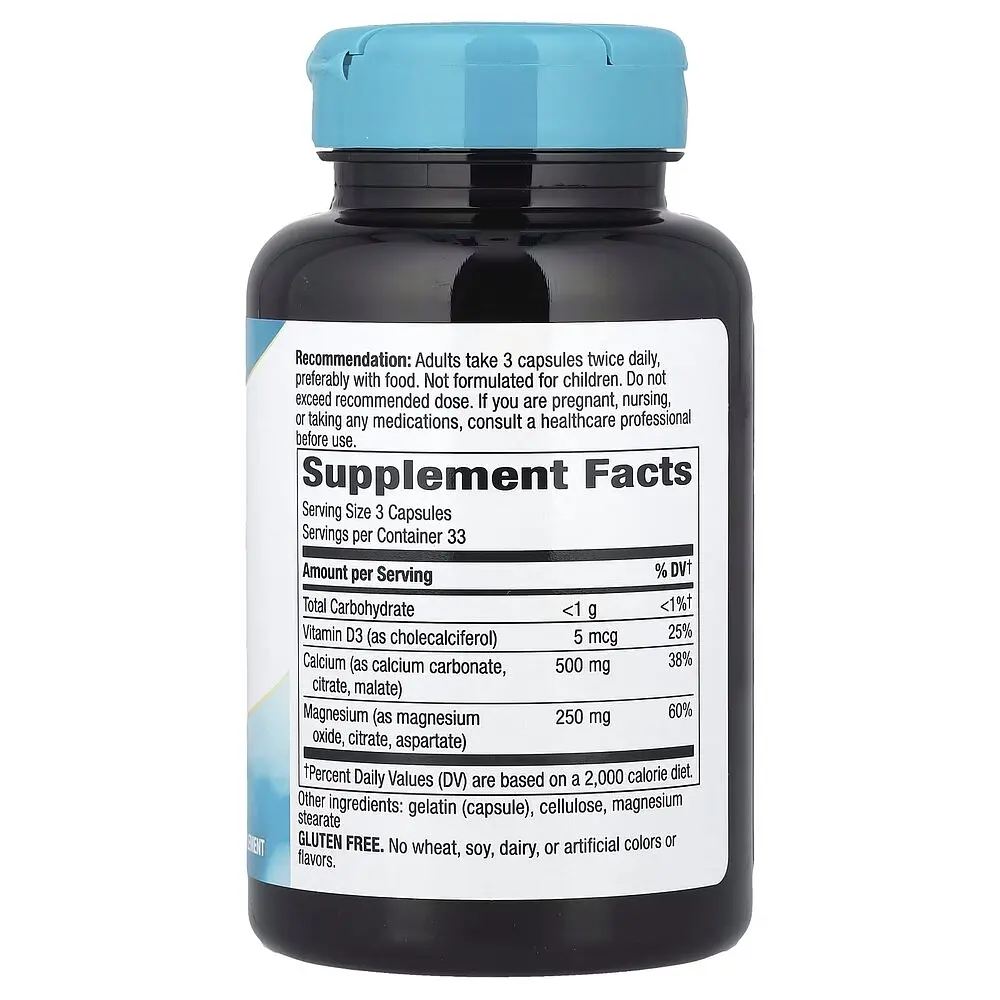 Кальцій, магній та вітамін D Nature's Way Calcium Mag & D, 100 капсул для підтримки кісток, зубів та м'язів - фото 2