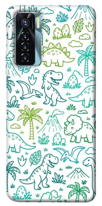 TPU чохол Demsky Dino pattern для TECNO Camon 17 Pro