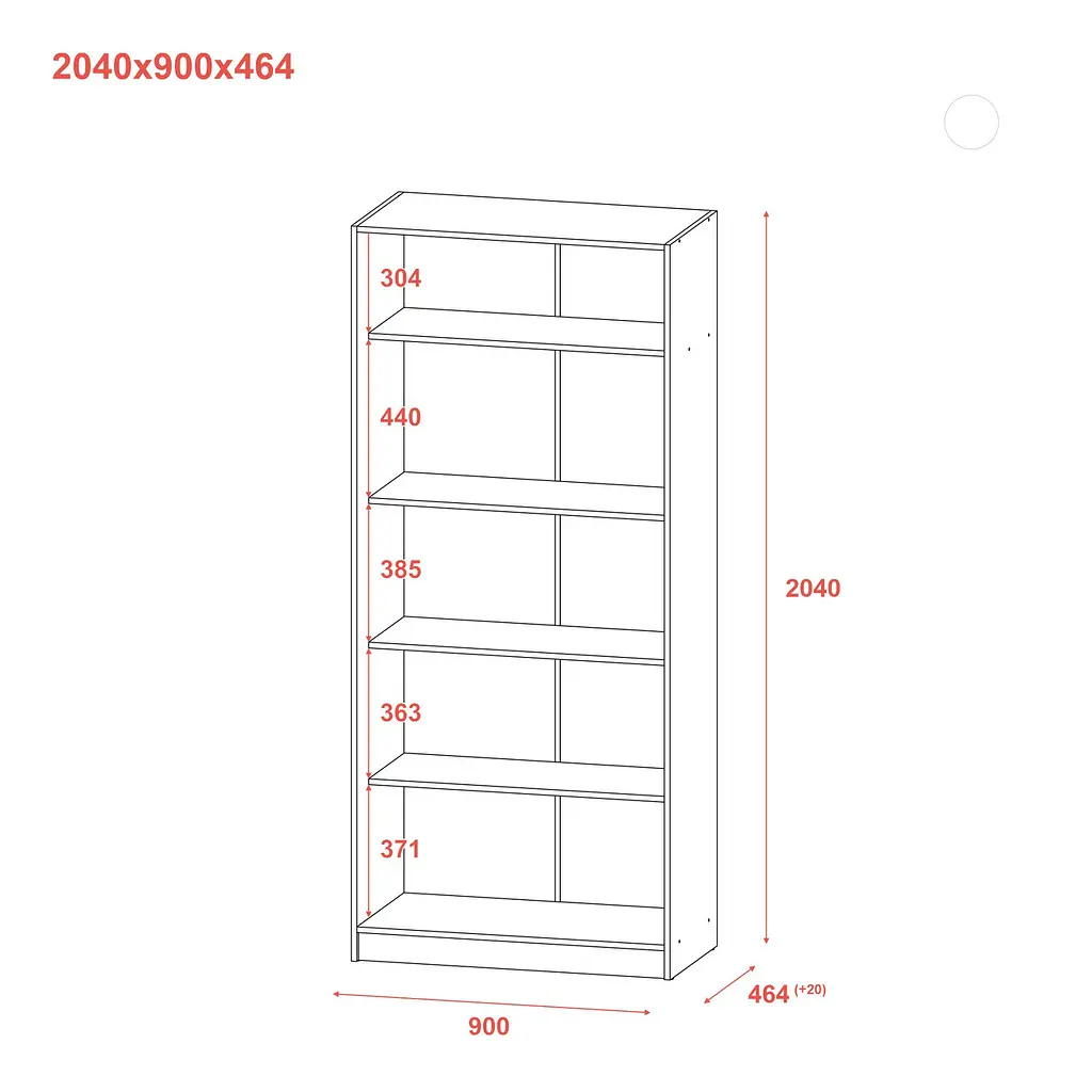 Шафа для одягу Doros Promo з полицями Сірий 2 ДСП 90х48х204 (80737770) - фото 10