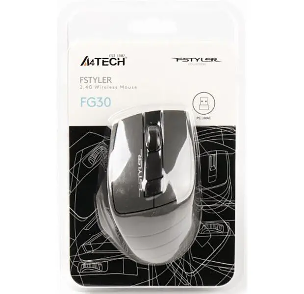 Мышь A4Tech Fstyler FG30 Wireless Grey - фото 6
