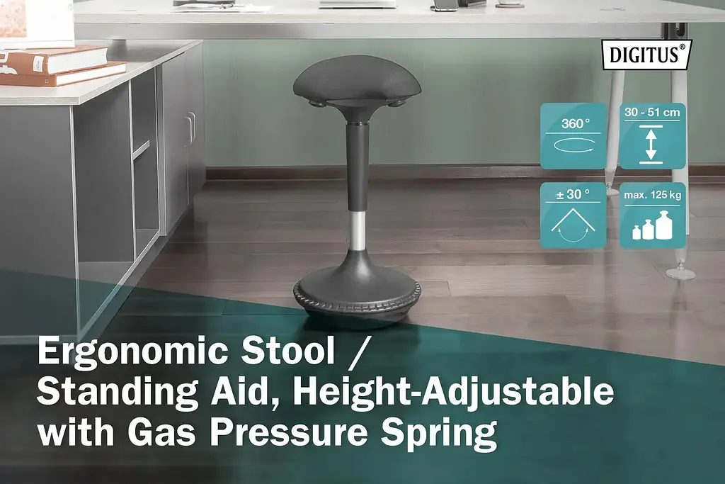 Стілець Ergonomic Standing Chair Digitus teh0013557 - фото 9