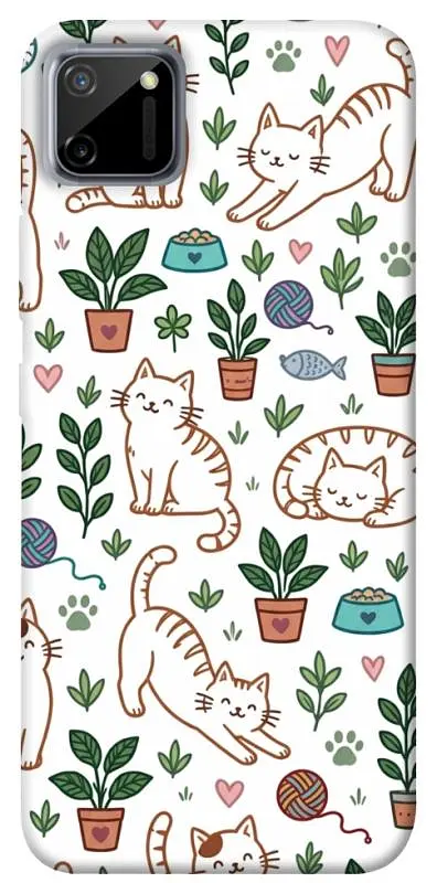 TPU чохол Demsky Cats pattern для Realme C11
