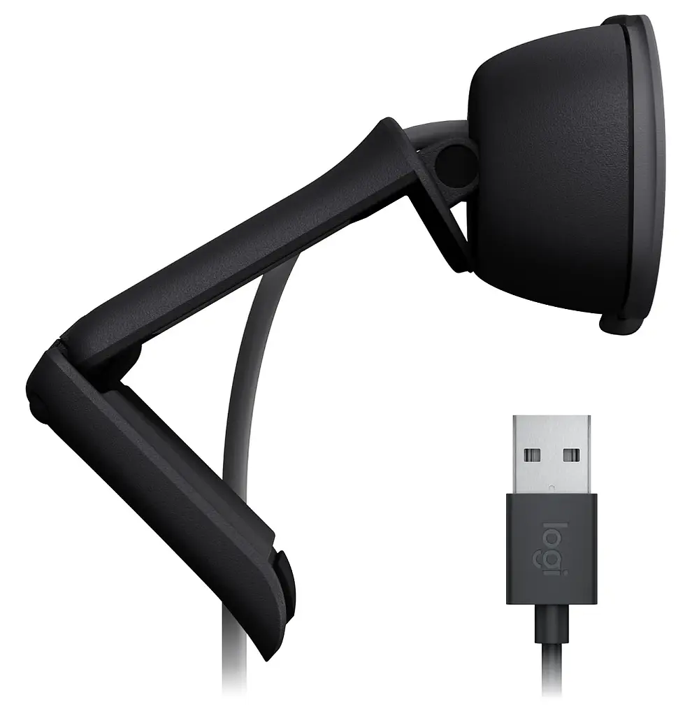 Веб-камера Logitech Brio 100 Graphite 1920x1080 / 30 fps фіксований фокус мікрофон кут огляду 58° RightLight 2 USB 1 м (960-001585) пошкоджено упаковку - фото 4