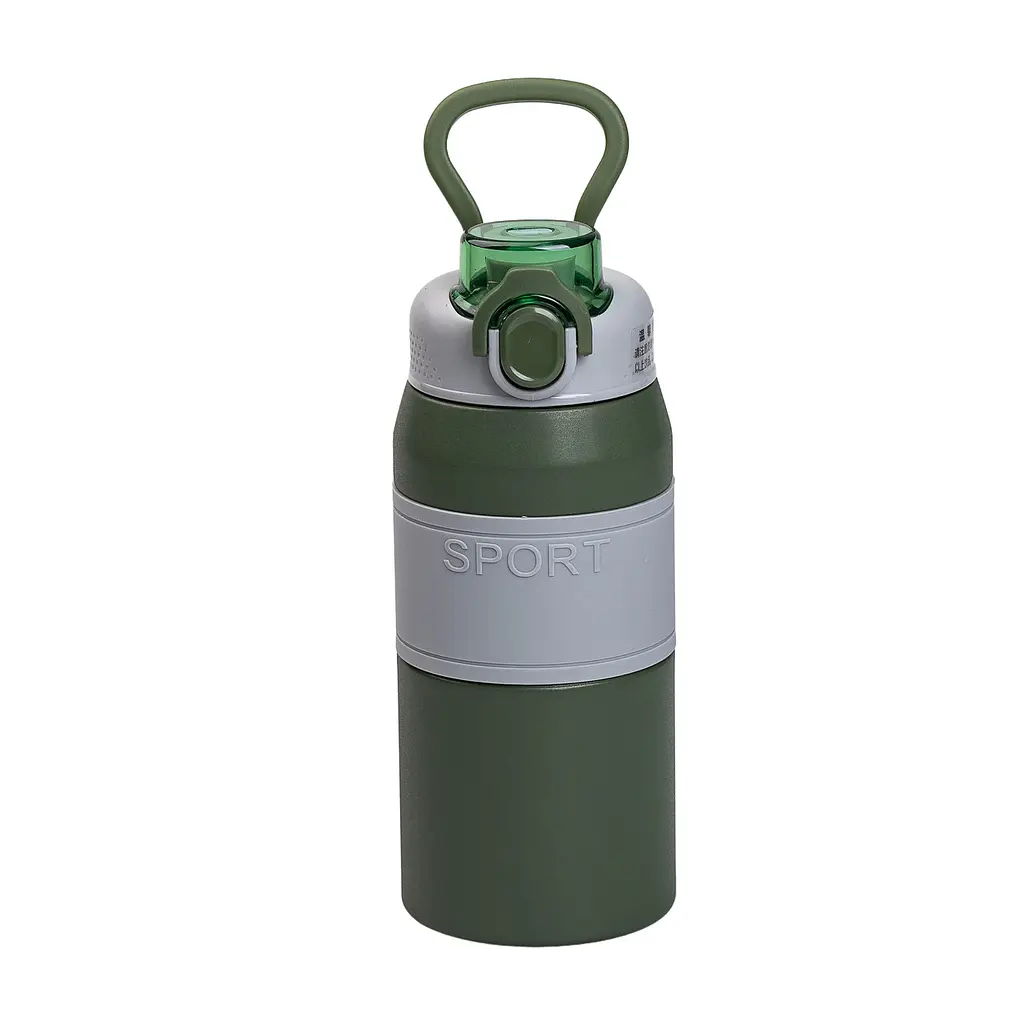 Термос Sport 600 мл з мундштуком і ручкою, зелений Yiwu HP-14-5GR - фото 9