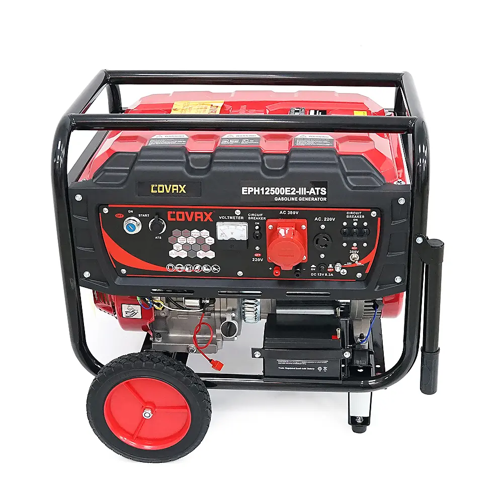 Генератор бензиновий COVAX EPH12500E2-lll-ATS, 8.0kW, 220V-380V, 50Hz, DC12V, 18HP, Electric Starter, tank 25L, 705x560x570mm, 86kg - фото 3