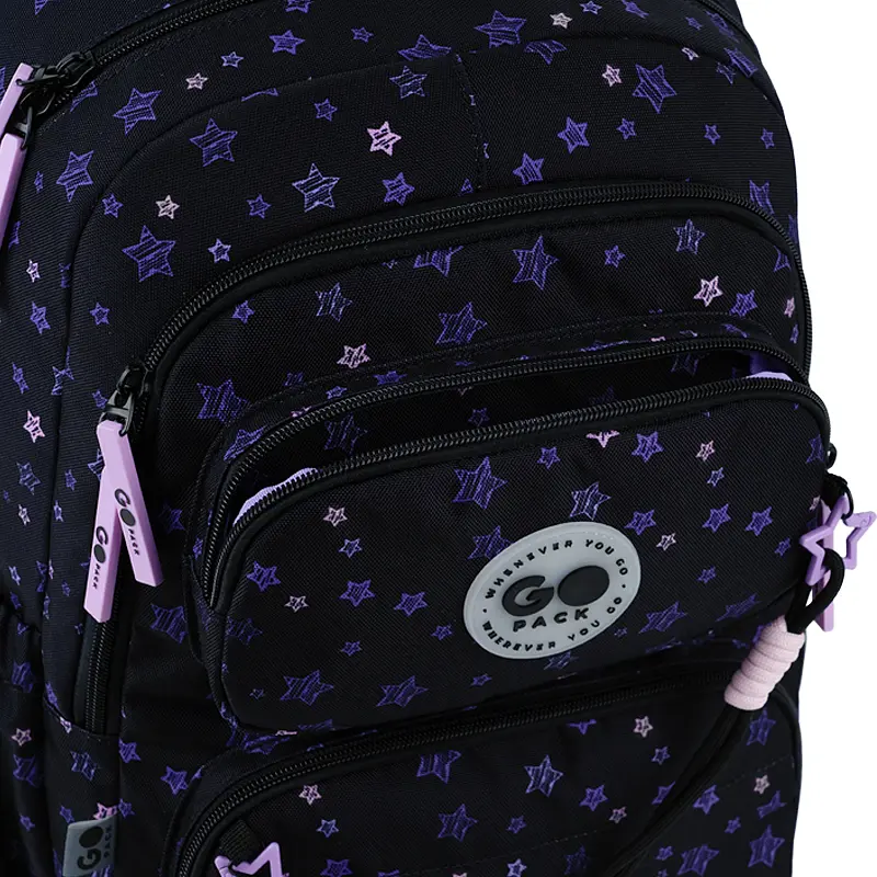 Рюкзак GoPack Education 120M-1 Stars Чорно-фіолетовий (GO26-120M-1) - фото 11