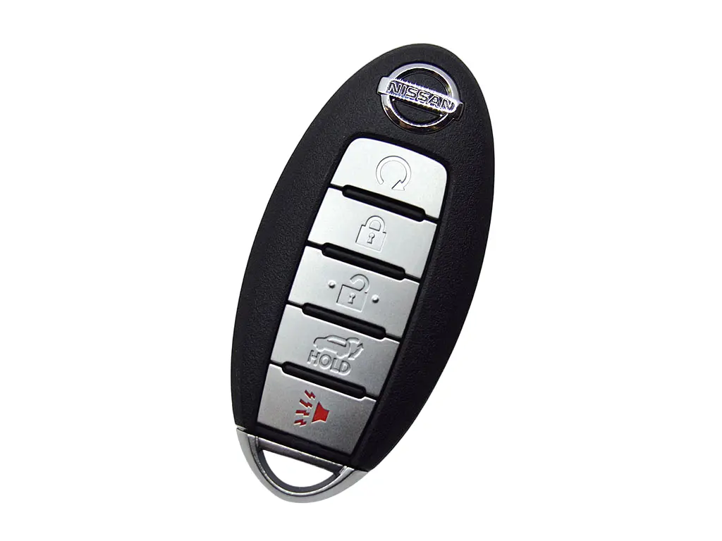 Чохол ключа Nissan червоний+золота окантовка TPU (5 кнопок) - фото 2