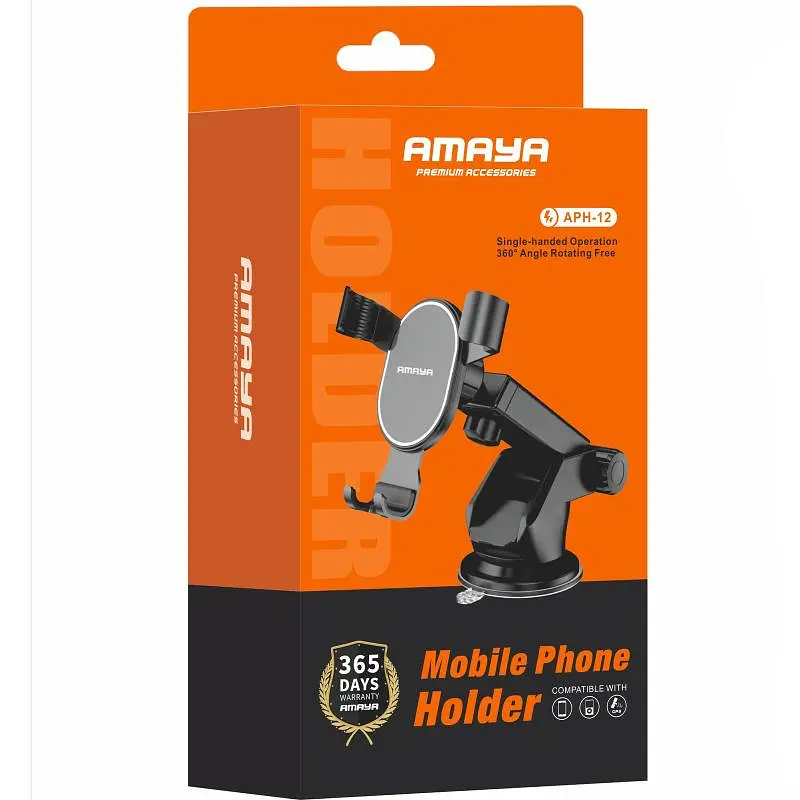 Автодержатель Amaya APH-12 (center console) Black - фото 2