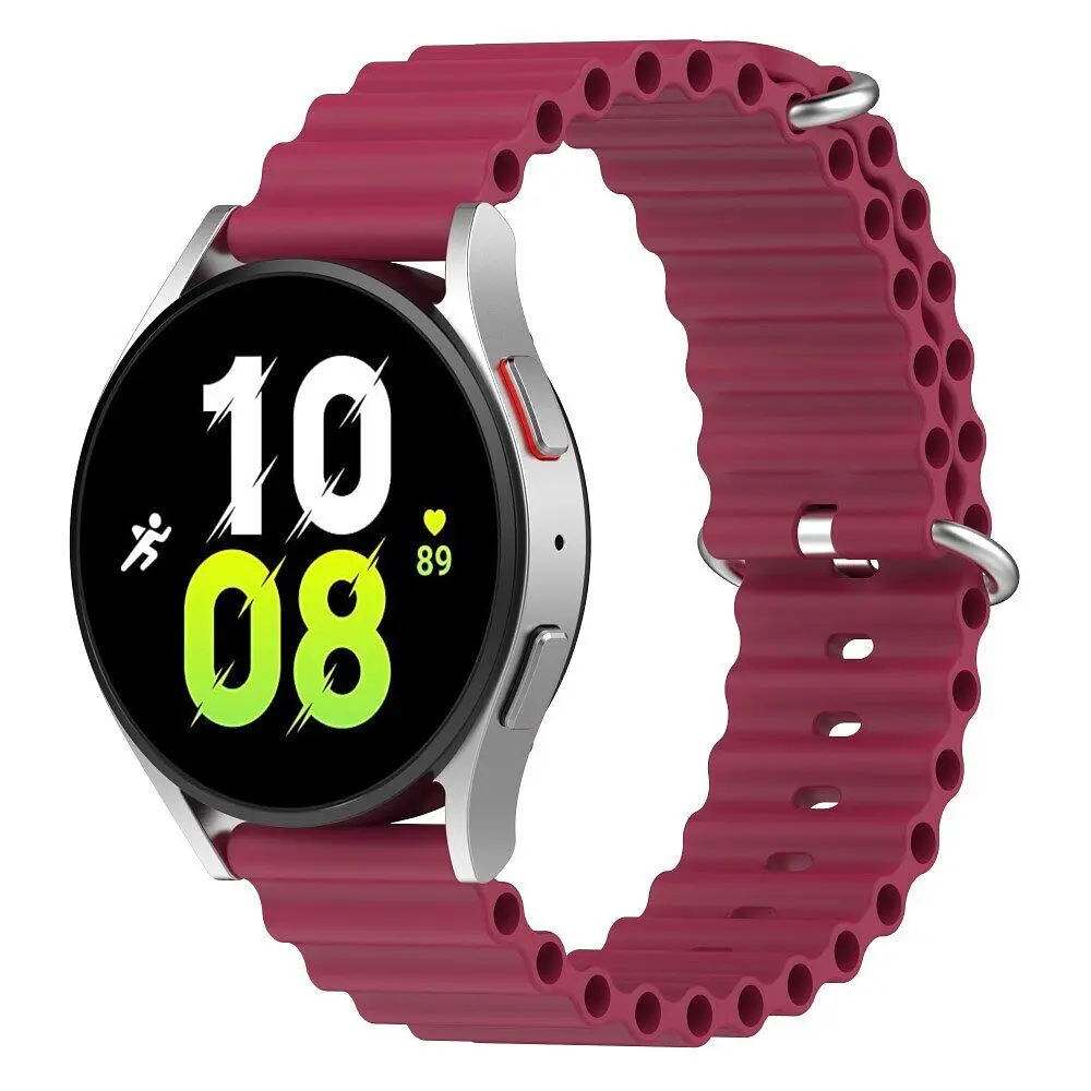 Ремінець для Huawei Watch GT2 42mm - темно-червоний ширина кріплення 20мм силікон Watchbands Hump (W37-6WB13488114) - фото 2