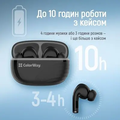 Наушники ColorWay Slim TWS-5 Earbuds Black (CW-TWS5BK) - фото 3
