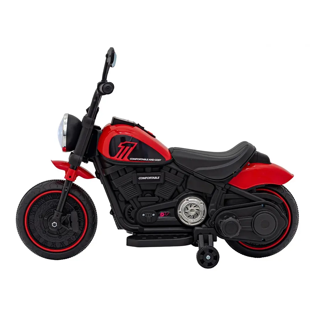 Электромотоцик Ramiz Chopper Faster 6 В, черно-красный (PA.AHL008.CR) - фото 16
