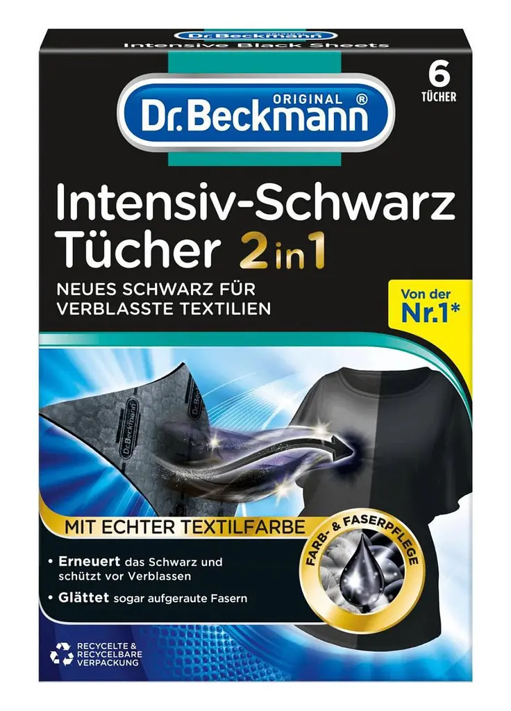 Серветки для чорного Dr. Beckmann 2в1 Black & Fiber Refresh 6 шт - фото 2