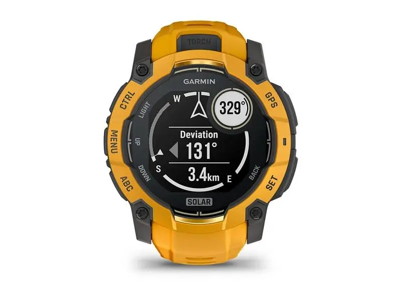 Смарт-годинник Garmin Instinct 3 50mm Solar Sunburst with Sunburst/Gray Band (010-02935-02/42) - фото 4
