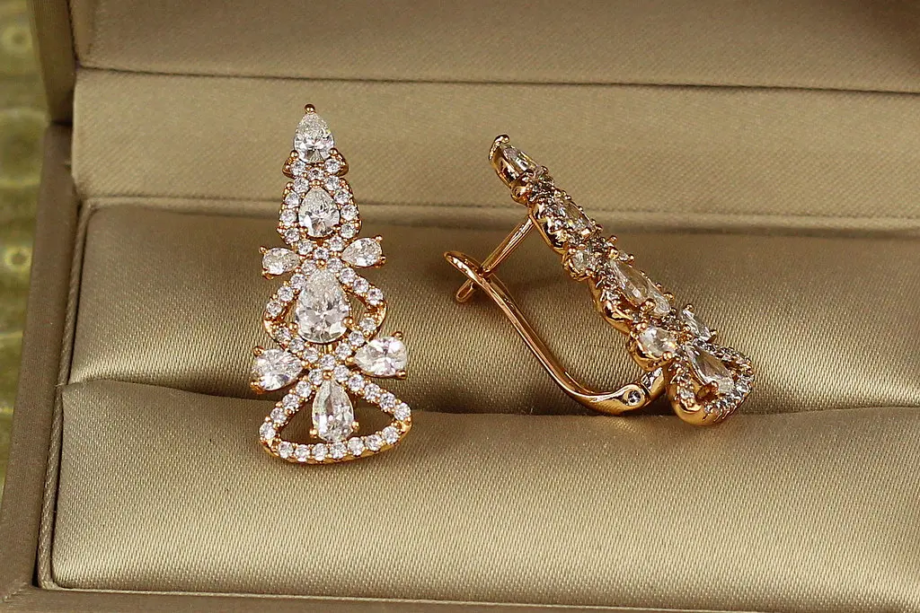 Сережки Xuping Jewelry Ялиночка 2,7 см золотисті - фото 2