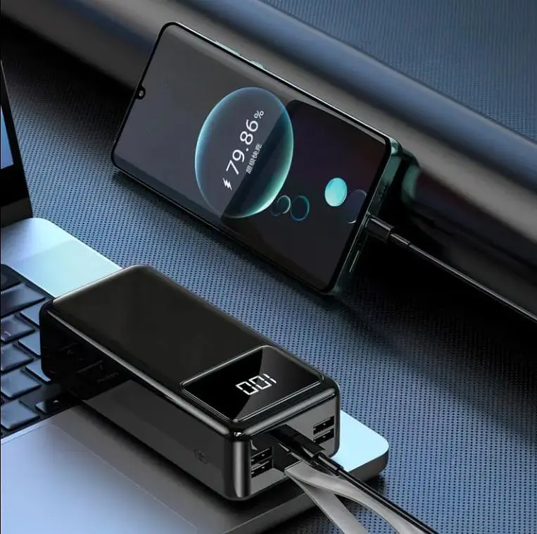 Power Bank 40000mAh зі наскрізною зарядкою портативна батарея для смартфона планшета роутера USB зовнішній акумулятор повербанк із швидкою зарядкою 22.5W ліхтариком та дисплеєм Lenyes PX 42ID - фото 10