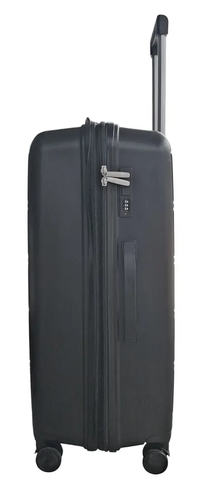 Валіза велика Carbon 65903 поліпропілен 75х50х32 см 100+13 л Чорний - фото 7