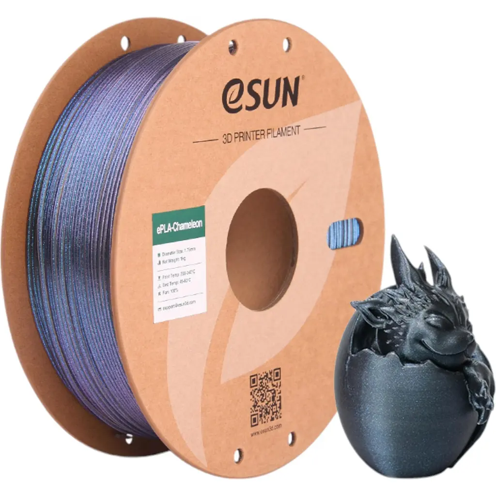 Пластик для 3D-принтера eSUN ePLA Chameleon 1,75mm 1kg TECH BLACK (EPLA-CHAMELEON-P175TB1) - фото 2
