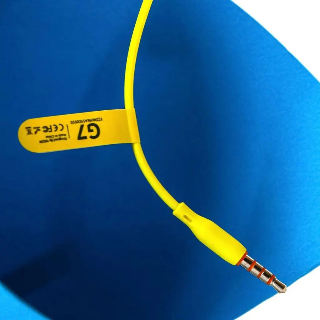 Наушники внутриканальные Celebrat G7 с микрофоном и кнопкой на пульте желтые - фото 4