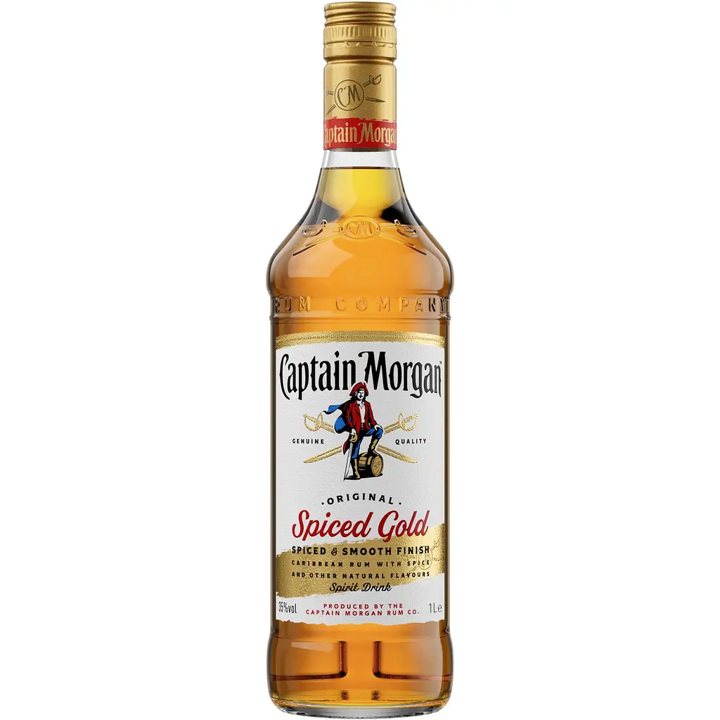 Упаковка ромового напою Captain Morgan Spiced Gold 35% 12 л (1 л х 12 шт.) - фото 6