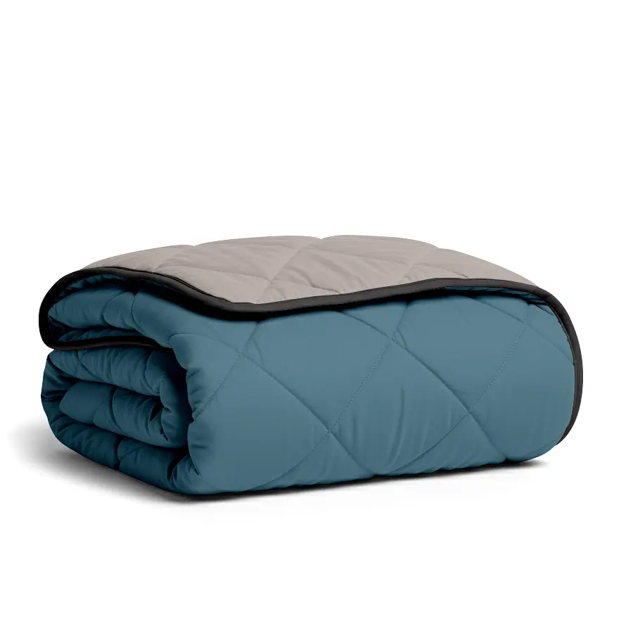 Покривало Cosas TAUPE STONE CS10 200х220 см стьобане двостороннє на ліжко та диван (Blanket_84Quartz_68Sky_kt_119Smoky_200x220) - фото 5