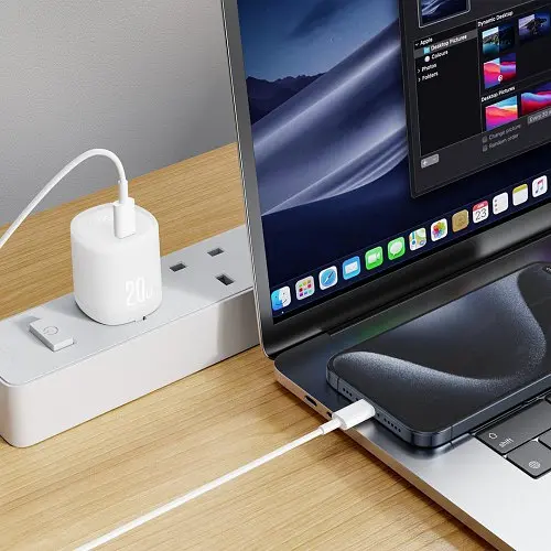 Сітчастий зарядний пристрій XO L143(EU) PD20W Single USB-C Charger Білий - фото 4