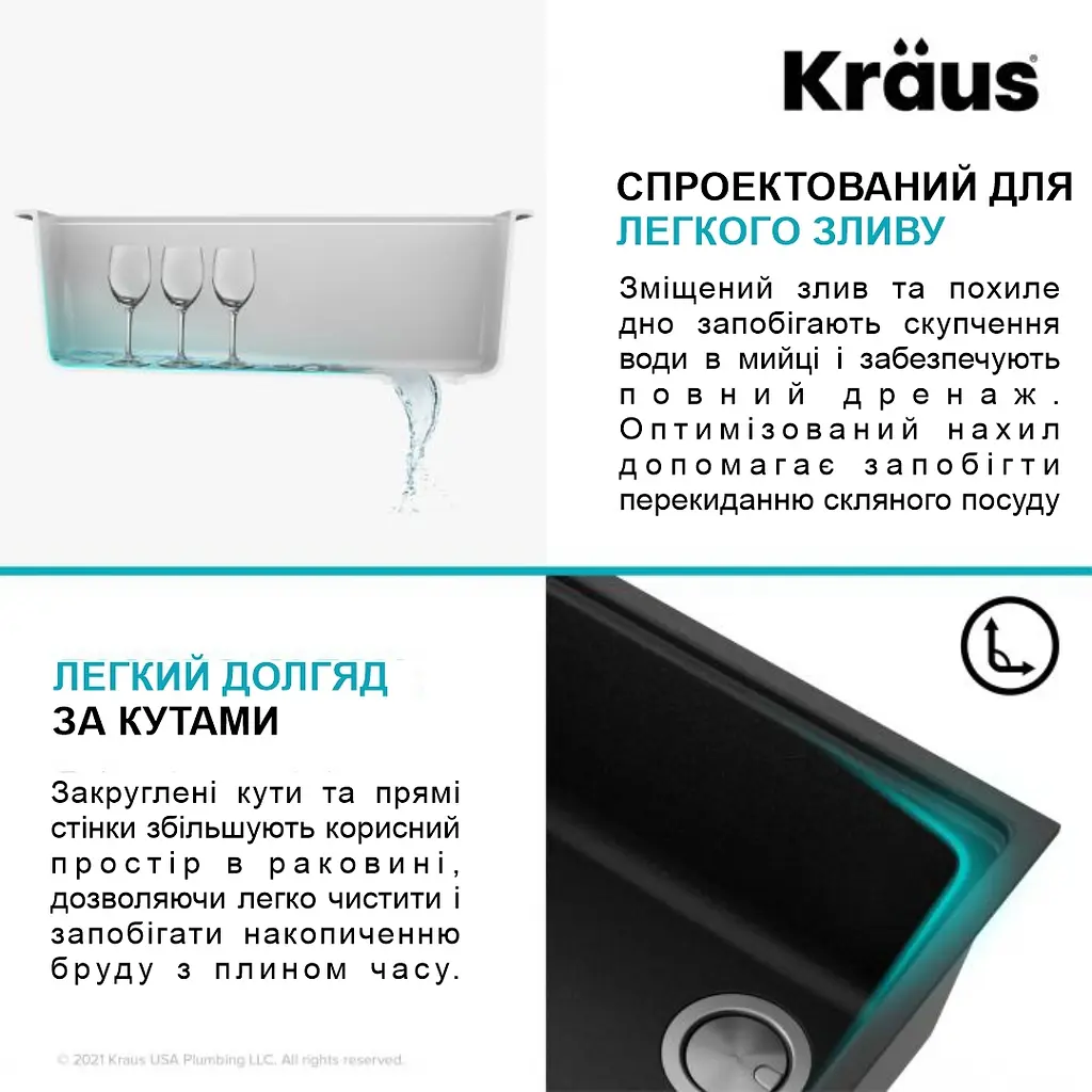 Кухонная мойка Kraus Bellucci KGUW2-33MBL, Черный - фото 6