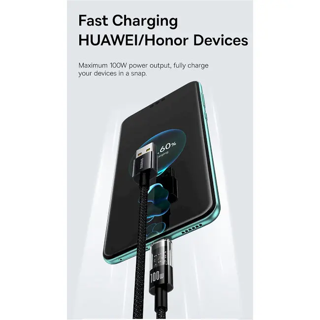 Кабель Baseus Gem Fast-Charging Cable USB to Type-C 100W 1m P10373002211-00 White - фото 9