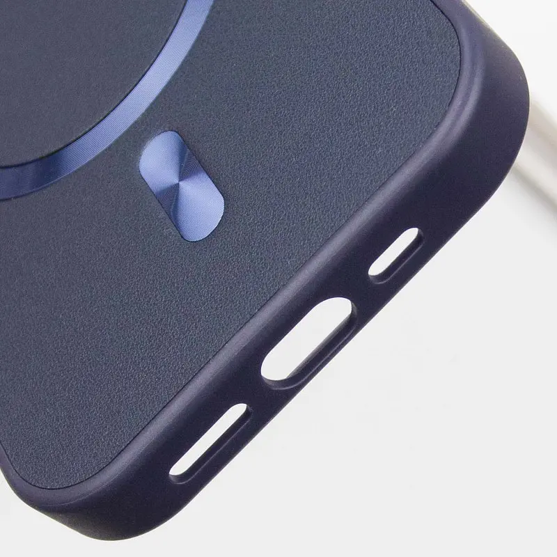 Шкіряний чохол SnapCase with MagSafe для Apple iPhone 15 Pro (6.1) Dark Blue - фото 7