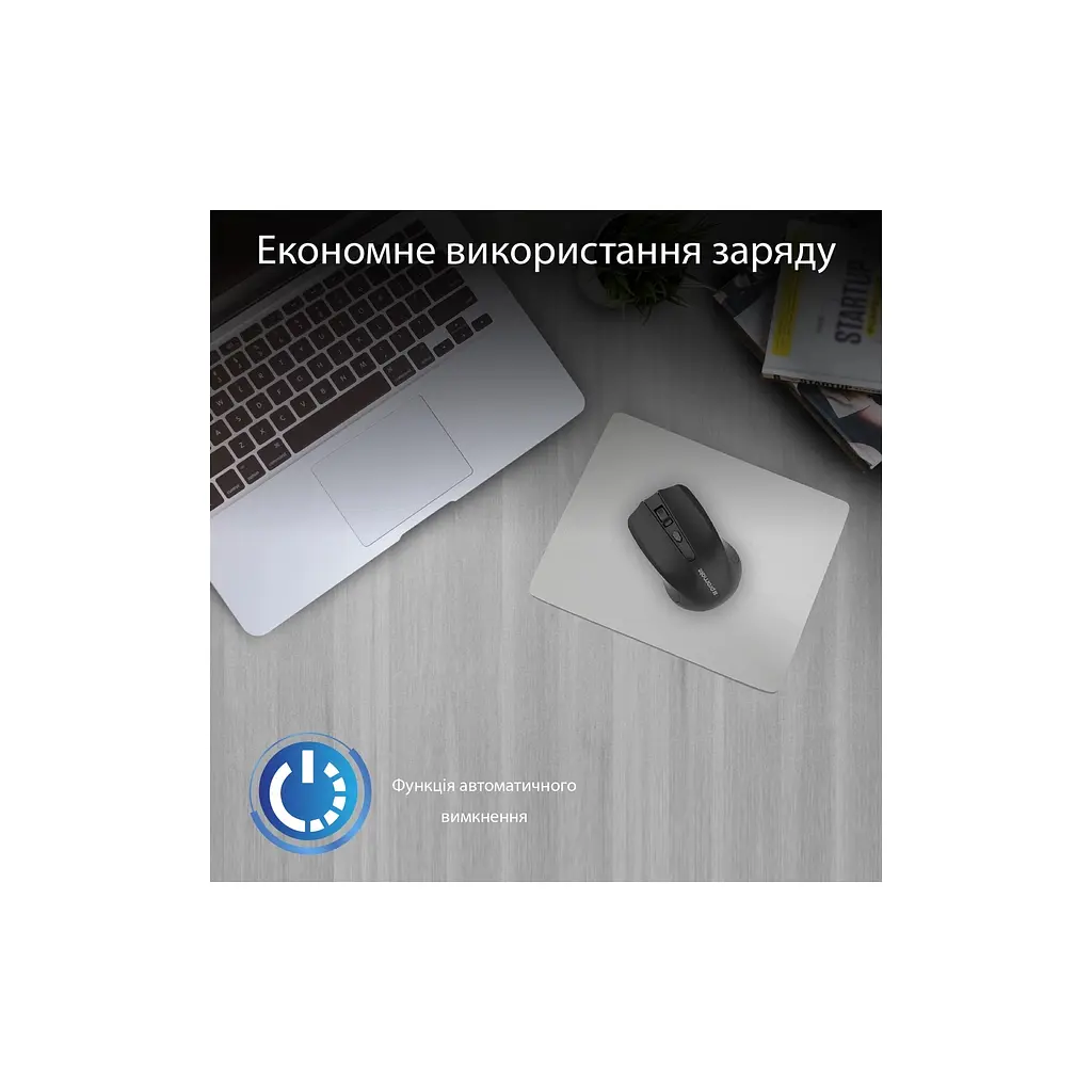 Мишка Promate Clix-8 Wireless Black (clix-8.black) - фото 4