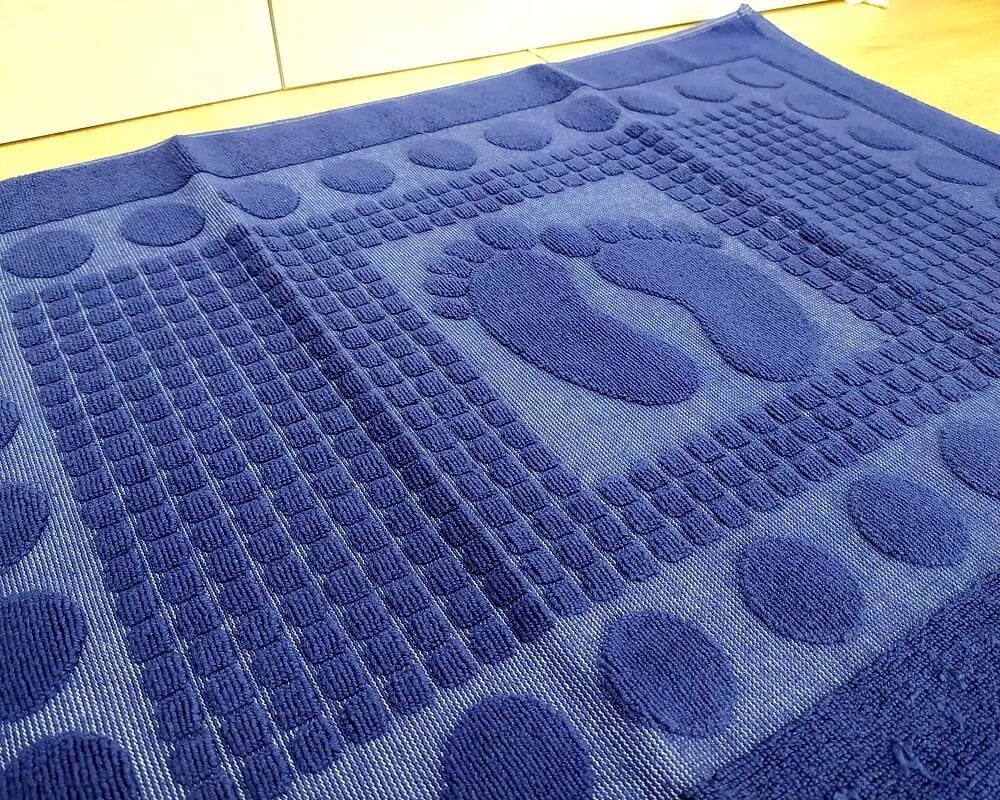 Турецький рушник для ніг Zeron 50х70 Dark Blue щільність 750 г/м2 - фото 2