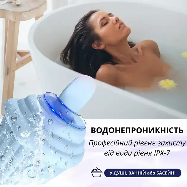 Стимулятор вібратор для сосків та клітора I’MCUM Ice Cream Lick Блакитний (7970379617681) - фото 8