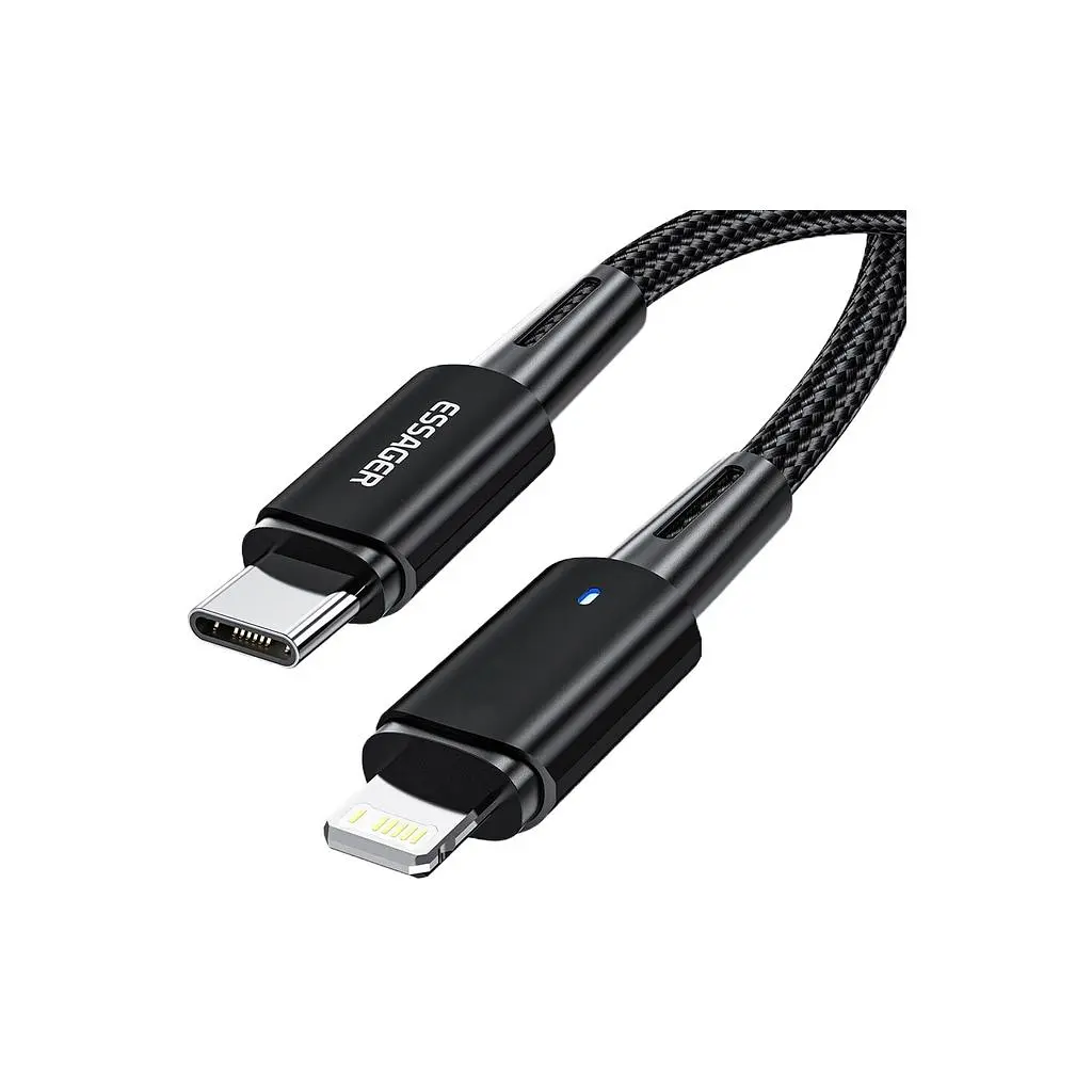 Дата кабель USB-C to Lightning 2.0m 20W black Essager (EXCTL-CGA01) - фото 2