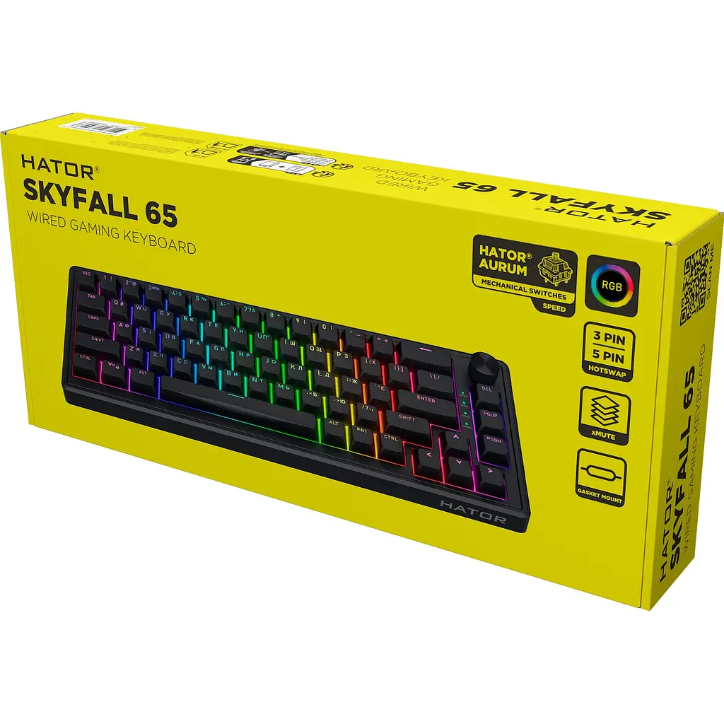 Клавіатура Hator Skyfall 65 Black/Black (HTK1160UA) [158499] - фото 7