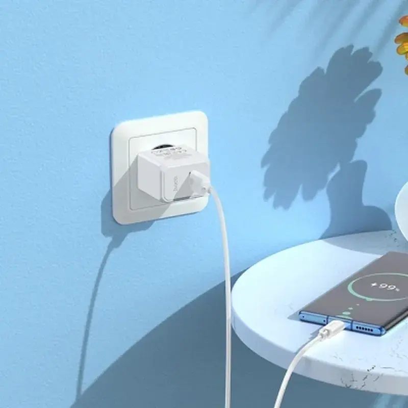 Зарядний пристрій HOCO CS11A USB + cable USB to USB-C white (6942007603614) - фото 4