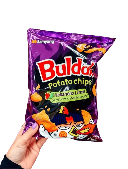 Чіпси Samyang Buldak Potato Chips Habanero Lime Flavor 120г - фото 4