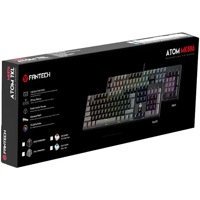 Клавіатура Fantech ATOM MK886 Blue Switch Gray (MK886BL) [115623] - фото 4