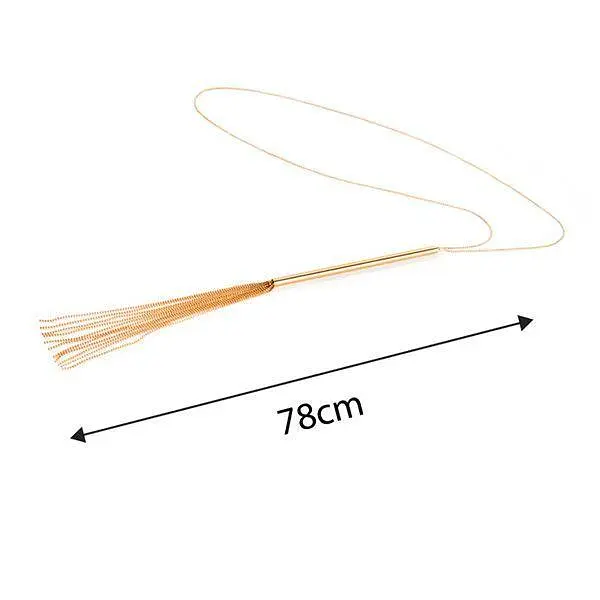 Ланцюжок-батіг на шию Bijoux Indiscrets MAGNIFIQUE Necklace Whip - Gold, прикраса для тіла - фото 6