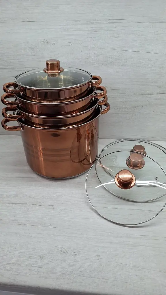 Набор кастрюль с крышками Royalty Line RL-SP8C из нержавеющей стали - фото 4