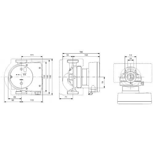 Циркуляционный насос Grundfos Magna1 25-60 180 (99221217) - фото 2