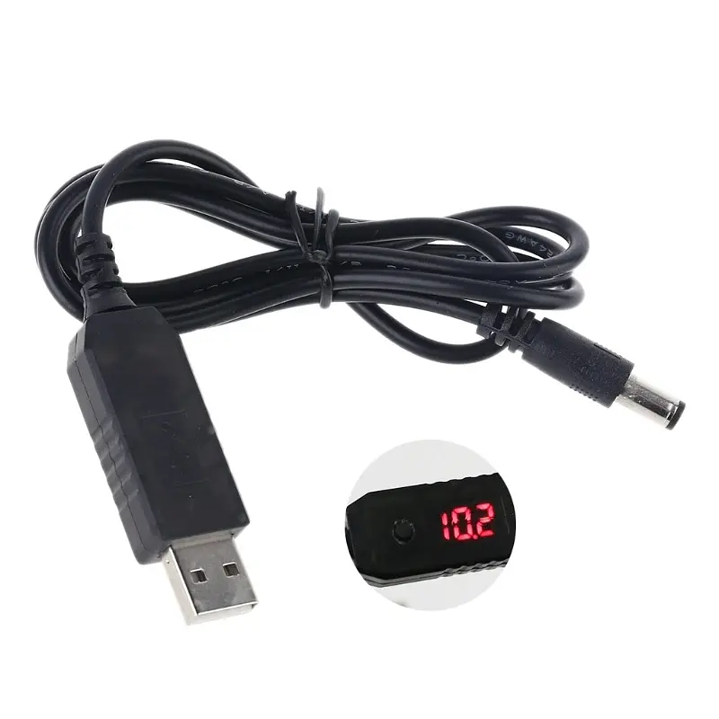 USB перетворювач напруги DC від 4.8 до 12.8 вольт з екраном для швидких зарядок стандарту QC 3.0 (100923) - фото 2